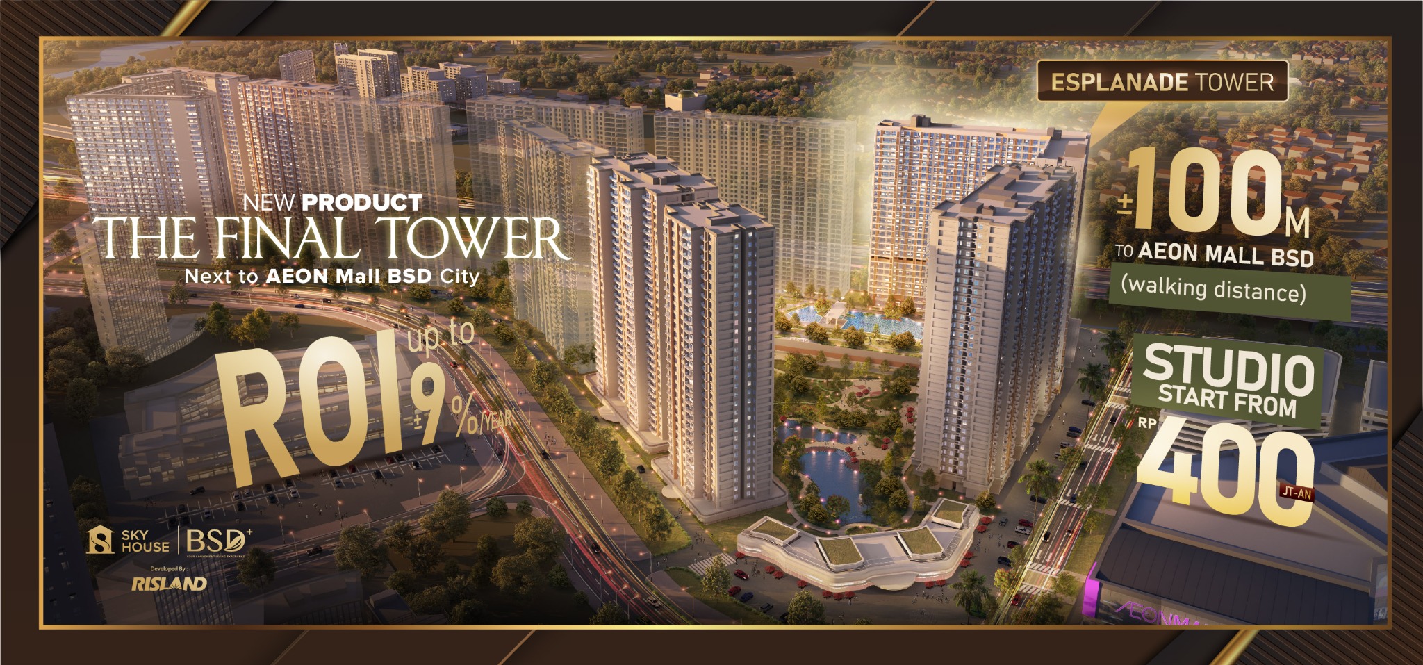Original Esplanade Tower banner, shown in full